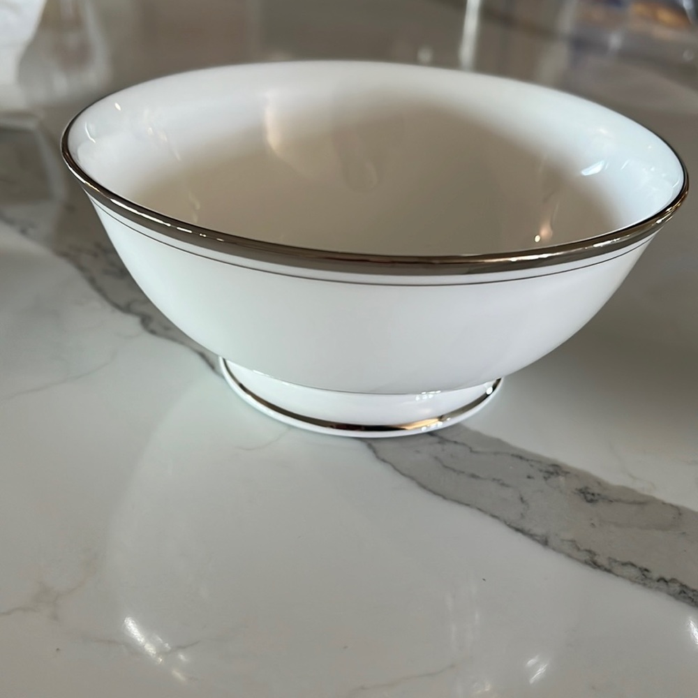 Kate spade New York library Lane platinum fruit bowls set of two